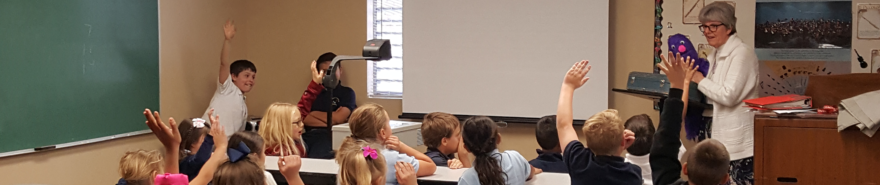 Children during class at Calvary Christian School